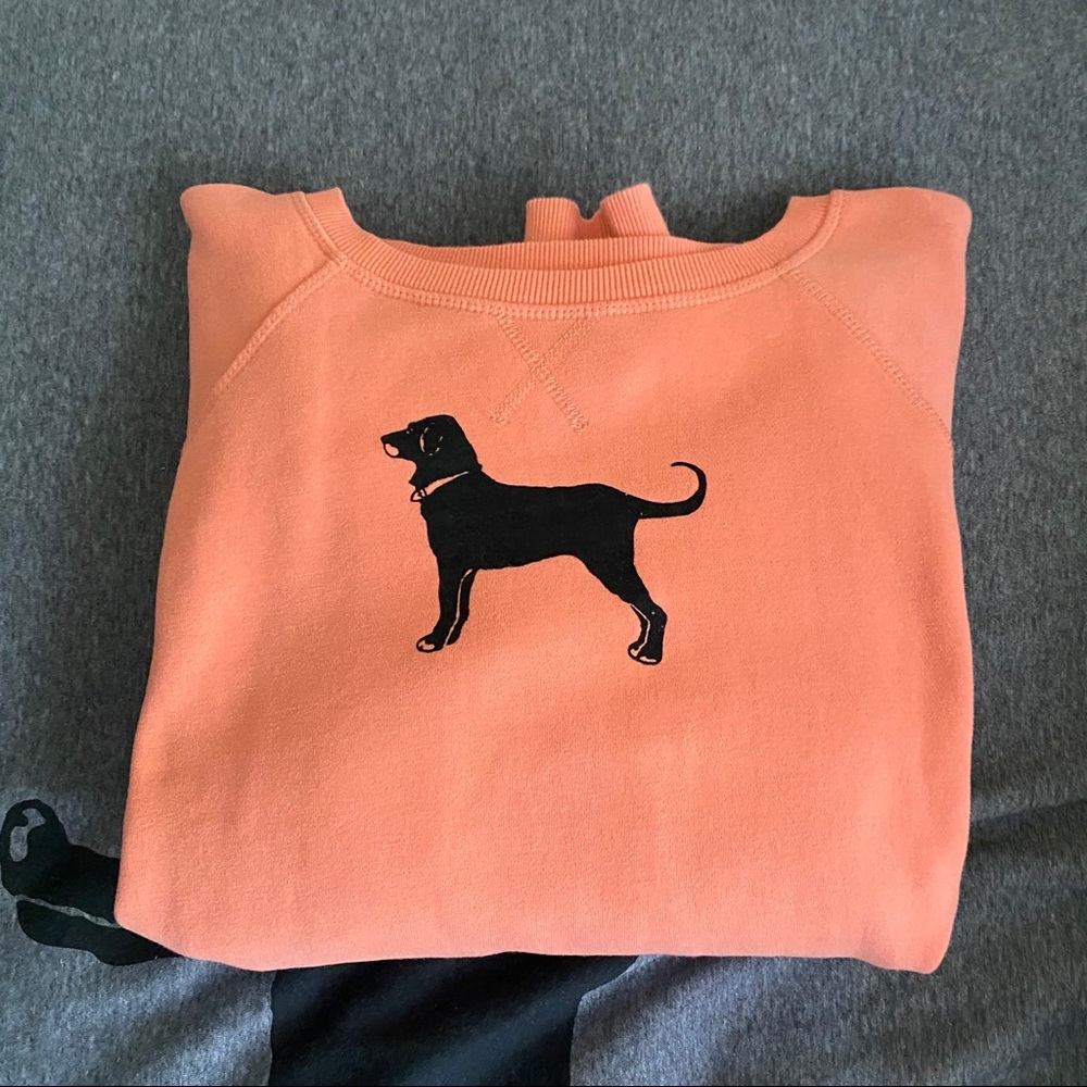 RARE Coral The Black Dog Crew Neck Sweater BNWT
